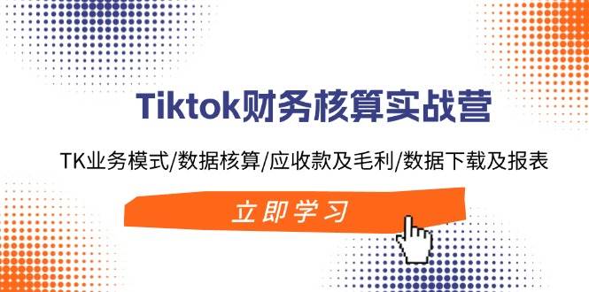 Tiktok财务核算实战营:TK业务模式/数据核算/应收款及毛利/数据下载及报表-靠谱项目库