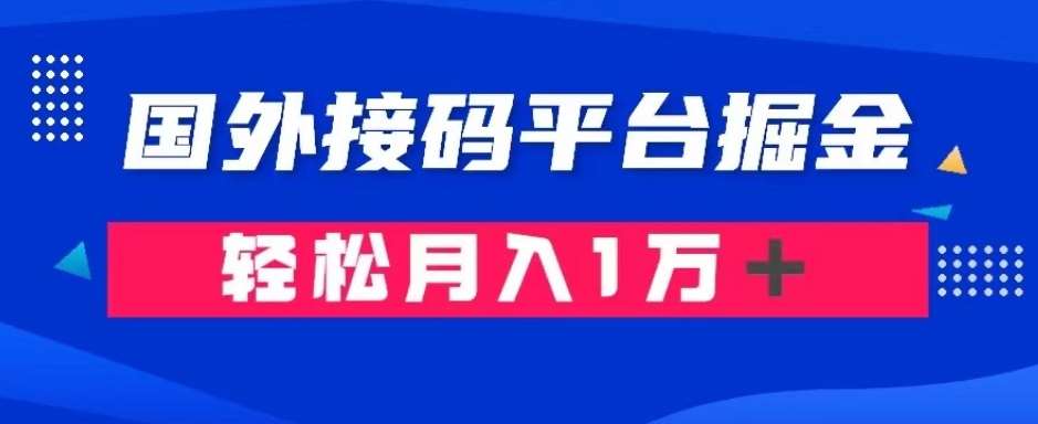 通过国外接码平台掘金:成本1.3,利润10+,轻松月入1万+【揭秘】-靠谱项目库