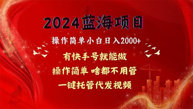 （10693期）2024蓝海项目，网盘拉新，操作简单小白日入2000+，一键托管代发视频，…-靠谱项目库
