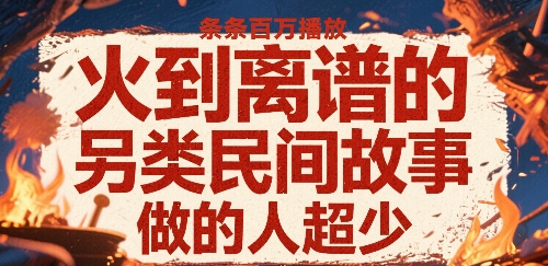 火到离谱的另类民间故事，条条百W播放，做的人超少-靠谱项目库