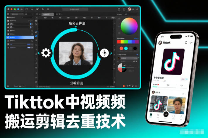 Tiktok中视频纯搬运剪辑去重技术，外来技术，自行测试-靠谱项目库