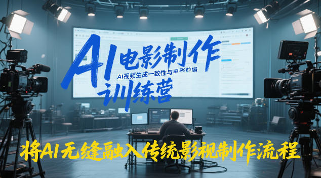 AI电影制作训练营，掌握AI视频生成一致性与电影剪辑，将AI无缝融入传统影视制作流程-靠谱项目库