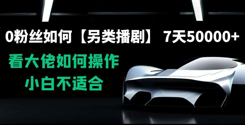 0粉丝如何【另类播剧】，7天50000+，看大佬如何操作，小白不适合【揭秘】-靠谱项目库