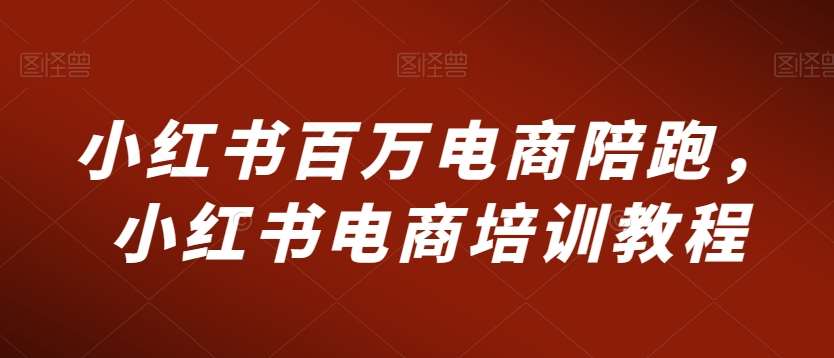 小红书百万电商陪跑,小红书电商培训教程-靠谱项目库