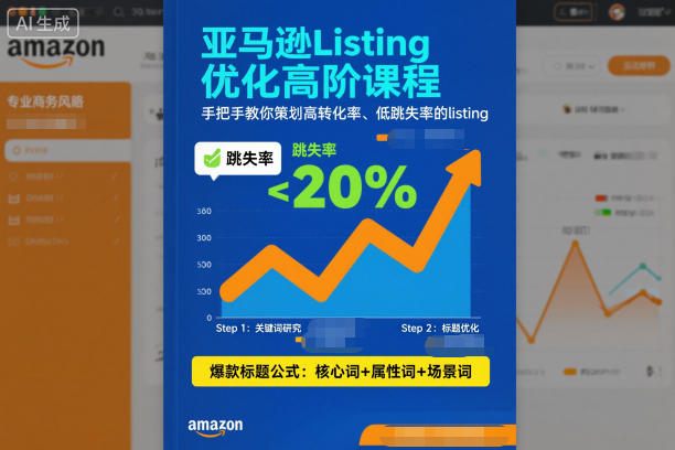 亚马逊Listing优化高阶课程，手把手教你策划高转化率、低跳失率的listing-靠谱项目库