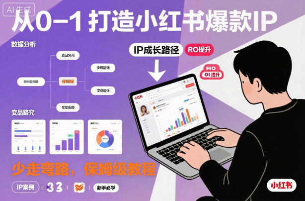 从0-1如何打造一个小红书爆款IP，少走弯路，保姆级教程-靠谱项目库