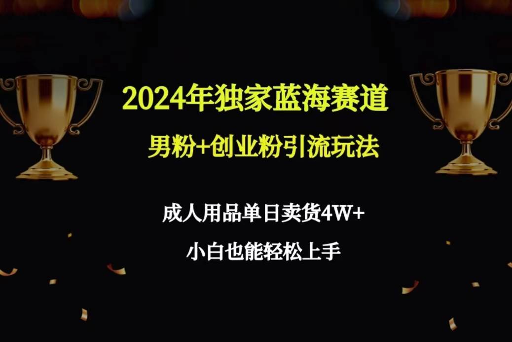 （9112期）2024年独家蓝海赛道男粉+创业粉引流玩法，成人用品单日卖货4W+保姆教程-靠谱项目库