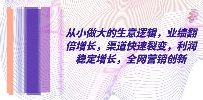 （8044期）从小 做大的生意逻辑，业绩翻倍增长，渠道快速裂变，利润稳定增长，全网...-靠谱项目库