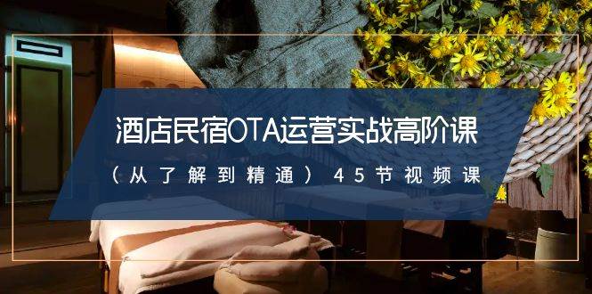 酒店民宿OTA运营实战高阶课（从了解到精通）45节视频课-靠谱项目库