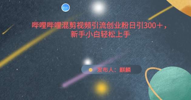 哔哩哔哩混剪视频引流创业粉日引300+，新手小白轻松上手【揭秘】-靠谱项目库
