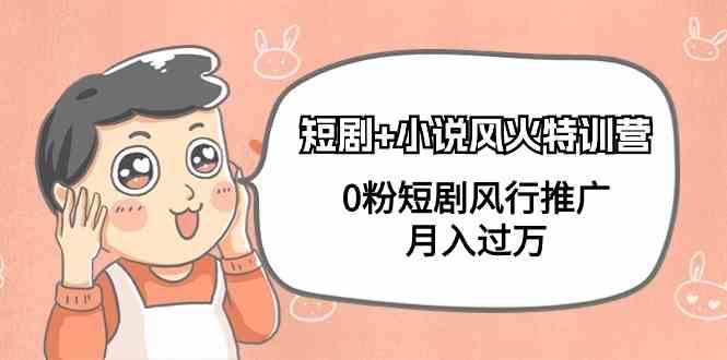 小说+短剧风火特训营，0粉短剧小说风行推广，实现月入过万-靠谱项目库