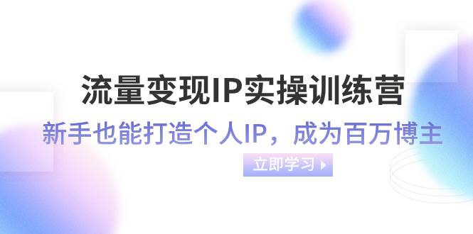 （8134期）流量变现-IP实操训练营：新手也能打造个人IP，成为百万 博主（46节课）-靠谱项目库
