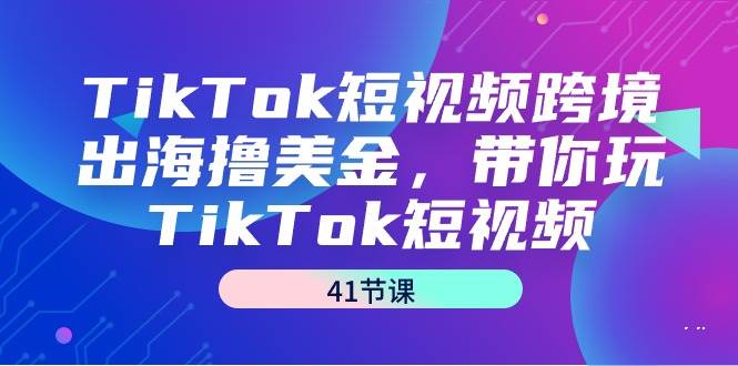 （9155期）TikTok短视频跨境出海撸美金，带你玩TikTok短视频（41节课）-靠谱项目库