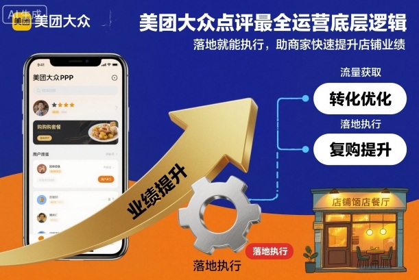 美团大众点评最全运营底层逻辑，落地就能执行，助商家快速提升店铺业绩-靠谱项目库