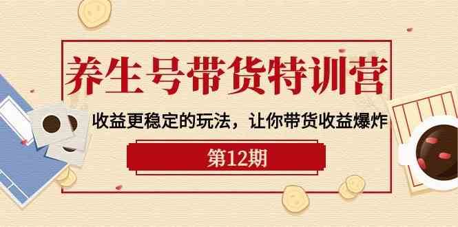 养生号带货特训营【12期】收益更稳定的玩法,让你带货收益爆炸(9节直播课)-靠谱项目库