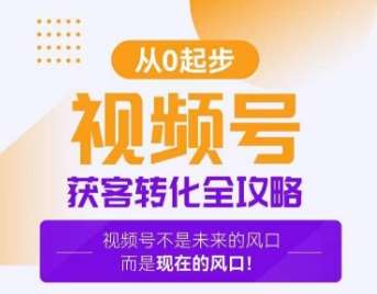 视频号获客转化全攻略，手把手教你打造爆款视频号！-靠谱项目库