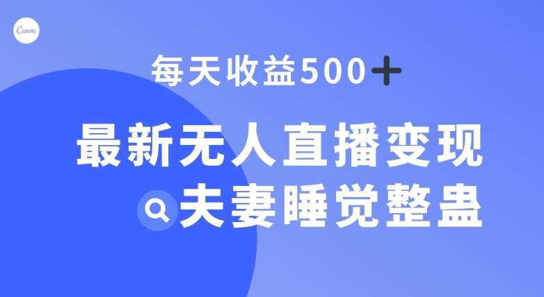 最新无人直播变现,夫妻睡觉整蛊,每天躺赚500+【揭秘】-靠谱项目库