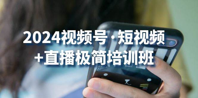 2024视频号短视频+直播极简培训班：抓住视频号风口，流量红利-靠谱项目库