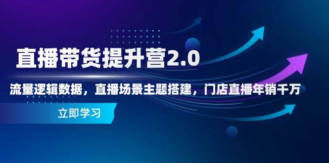 （14694期）直播带货提升营2.0：流量逻辑数据，直播场景主题搭建，门店直播年销千万-靠谱项目库