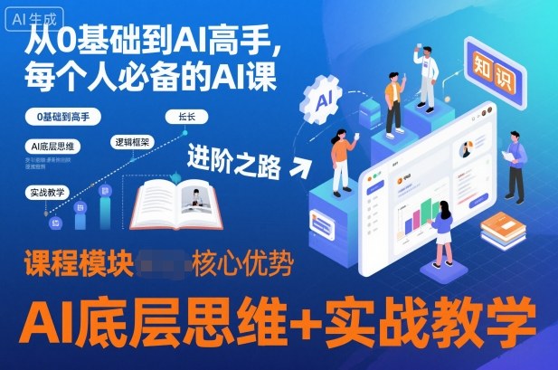 从0基础到AI高手，每个人必备的AI课，AI底层思维+实战教学-靠谱项目库