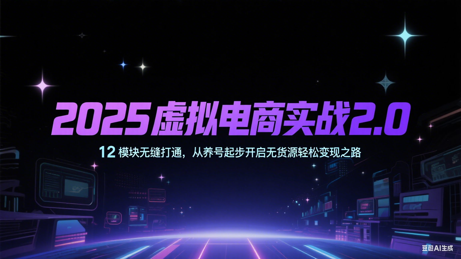 2025虚拟电商实战2.0，12模块无缝打通，从养号起步开启无货源轻松变现之路-靠谱项目库
