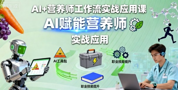 AI+营养师工作流实战应用课，AI赋能营养师-靠谱项目库