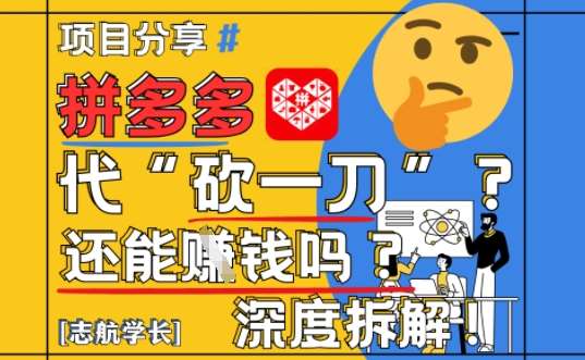 【2025最新】拼多多代坎助力项目深度拆解:还能挣钱吗?全流程玩法-靠谱项目库