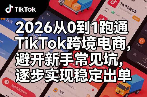 2026从0到1跑通TikTok跨境电商,避开新手常见坑,逐步实现稳定出单-靠谱项目库