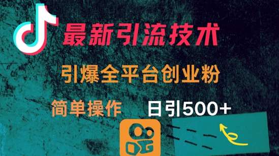 最新引流方法，引爆全平台的一个创业粉，简单操作日引300+-靠谱项目库