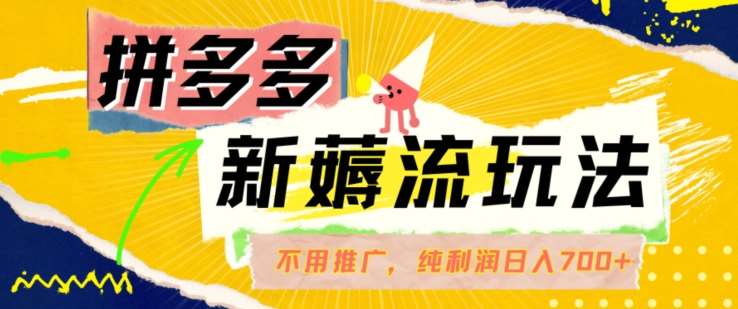 拼多多最新薅流玩法，无需开车推广，纯靠自然流吃饭-单纯赚50+利润，日入700+【揭秘】-靠谱项目库