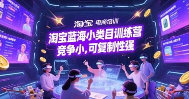 淘宝蓝海小类目训练营, 竞争小,可复制性强-靠谱项目库