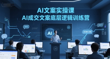 AI文案实操课,AI成交文案底层逻辑训练营-靠谱项目库
