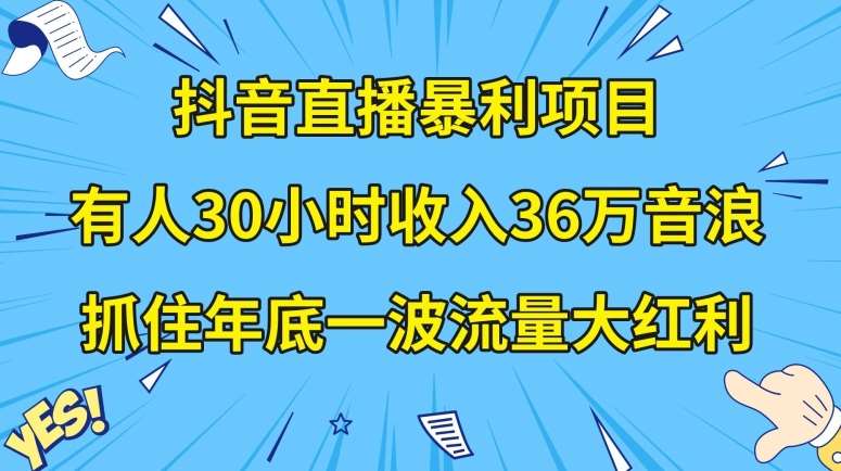 抖音直播暴利项目，有人30小时收入36万音浪，公司宣传片年会视频制作，抓住年底一波流量大红利【揭秘】-靠谱项目库