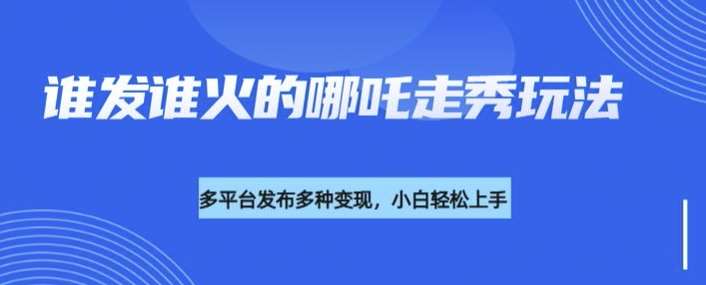 利用deepseek制作谁发谁火的哪吒2人物走秀视频，多平台发布多种变现-靠谱项目库