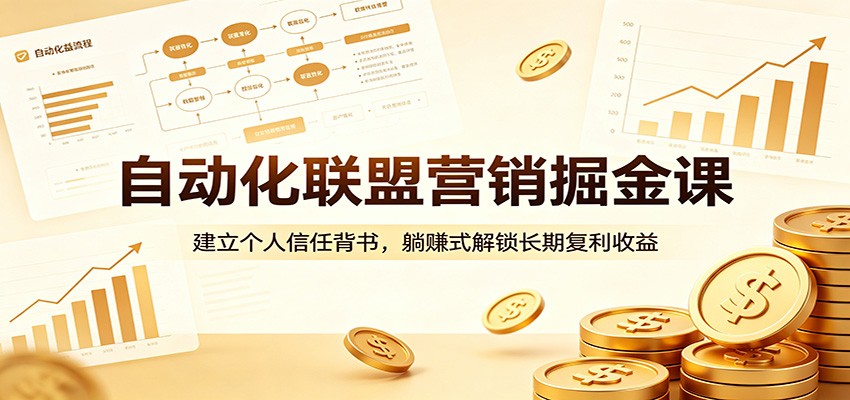 自动化联盟营销掘金课:建立个人信任背书,躺赚式解锁长期复利收益-靠谱项目库