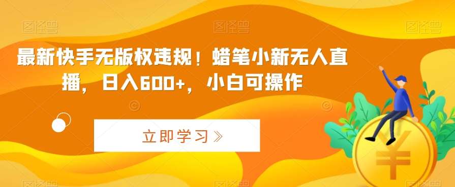 最新快手无版权违规!蜡笔小新无人直播,日入600+,小白可操作【揭秘】-靠谱项目库