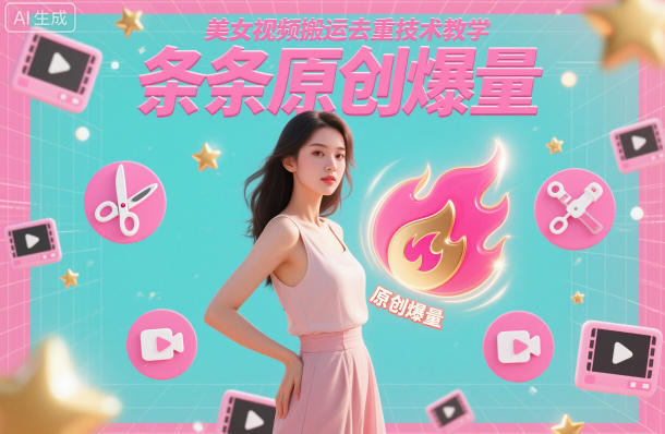 美女视频搬运去重技术教学,条条原创爆量-靠谱项目库
