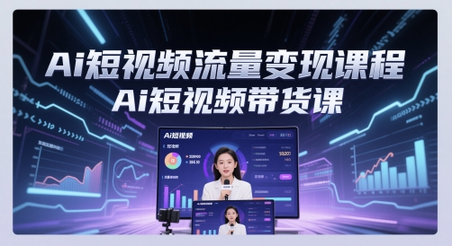 Ai短视频流量变现课程,Ai短视频带货课-靠谱项目库