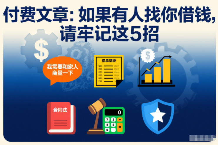 付费文章：如果有人找你借钱，请牢记这5招-靠谱项目库