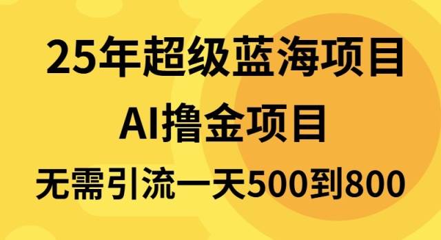 (13746期)25年超级蓝海项目一天800+,半搬砖项目,不需要引流-靠谱项目库