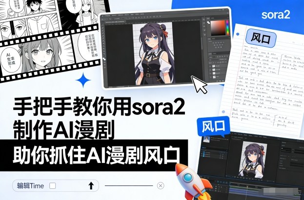 手把手教你用sora2制作AI漫剧,助你抓住AI漫剧风口-靠谱项目库