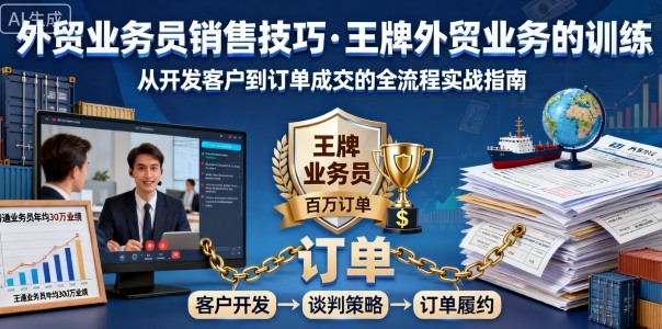 外贸业务员销售技巧，王牌外贸业务的训练-靠谱项目库