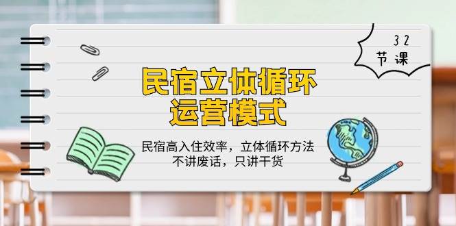 民宿立体循环运营模式：民宿高入住效率，立体循环方法，只讲干货（32节）-靠谱项目库