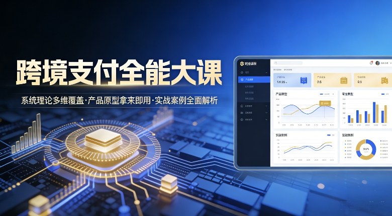 跨境支付全能大课，系统理论多维覆盖，产品原型拿来即用，实战案例全面解析-靠谱项目库