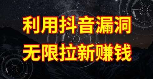 利用抖音链接漏洞，无限拉新赚钱【漏洞原理+操作流程】【揭秘】-靠谱项目库