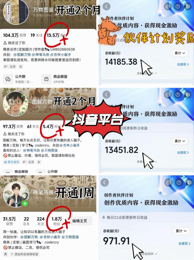 图片[2]-抖音17W粉丝博主亲授AI作图实战教学，0基础轻松学，可入创作者伙伴计划，接单收徒双增收-靠谱项目库