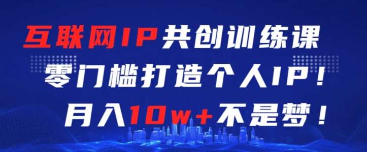 互联网IP共创训练课，零门槛零基础打造个人IP，月入10w+不是梦【揭秘】-靠谱项目库