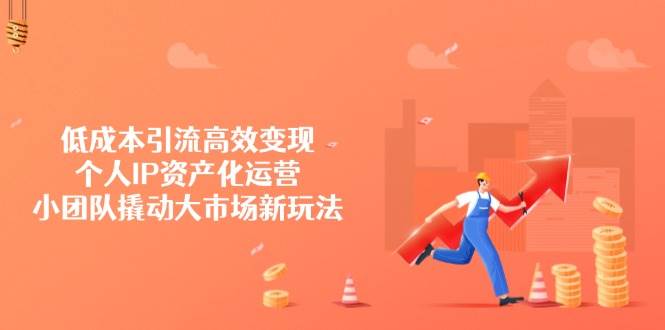 (14555期)低成本引流高效变现,个人IP资产化运营,小团队撬动大市场新玩法-靠谱项目库