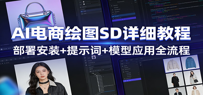 AI电商绘图SD详细教程：部署安装+提示词+模型应用全流程-靠谱项目库