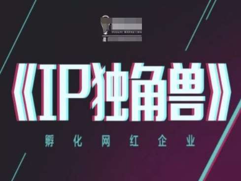 IP独角兽,孵化网红企业,ip教程-靠谱项目库